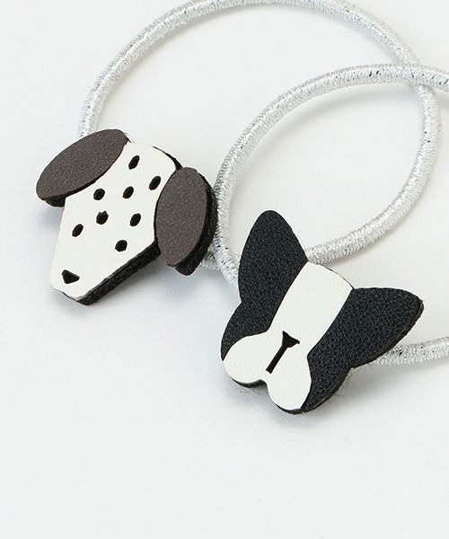 petit main（プティマイン）の「アニマルヘアゴム（ヘアゴム・キッズ・ブラック/オフホワイト・FREE）」の6枚目の写真