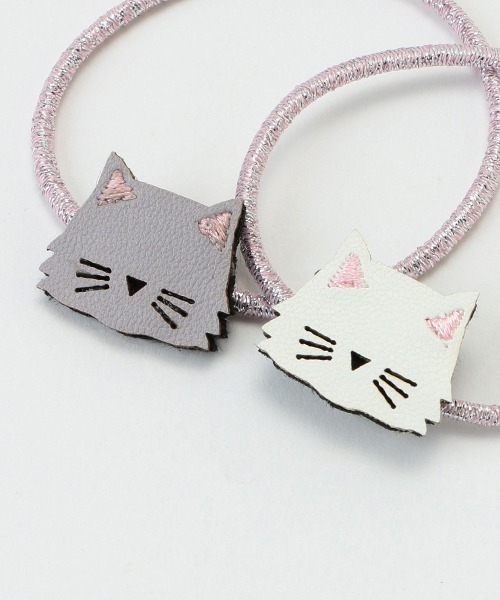 petit main（プティマイン）の「アニマルヘアゴム（ヘアゴム・キッズ・ブラック/オフホワイト・FREE）」の5枚目の写真