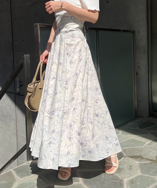 one after another NICE CLAUP（ワンアフターアナザーナイスクラップ）の「【S/Mサイズあり】バックレースアップフレアスカート（スカート・レディース・その他/モカ/ブラック/ドット・SMALL/MEDIUM）」の5枚目の写真