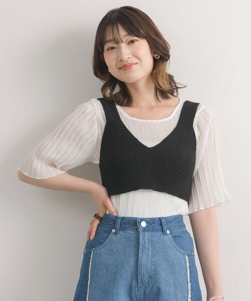 RETRO GIRL(レトロガール)の「【セットアイテム】ラメビスチェ×インナーSET(ニット/セーター・レディース・ホワイト/ブルー/ブラック・FREE)」の13枚目の写真