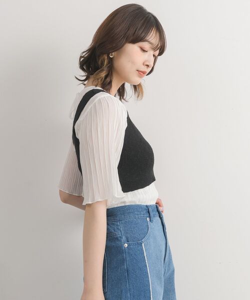 RETRO GIRL(レトロガール)の「【セットアイテム】ラメビスチェ×インナーSET(ニット/セーター・レディース・ホワイト/ブルー/ブラック・FREE)」の14枚目の写真