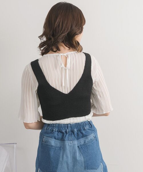 RETRO GIRL(レトロガール)の「【セットアイテム】ラメビスチェ×インナーSET(ニット/セーター・レディース・ホワイト/ブルー/ブラック・FREE)」の15枚目の写真