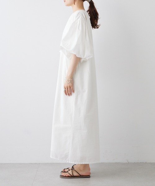 PUAL CE CIN（ピュアルセシン）の「バルーン袖ワンピース（ワンピース・レディース・ベージュ/チャコール/オフホワイト・FREE）」の15枚目の写真