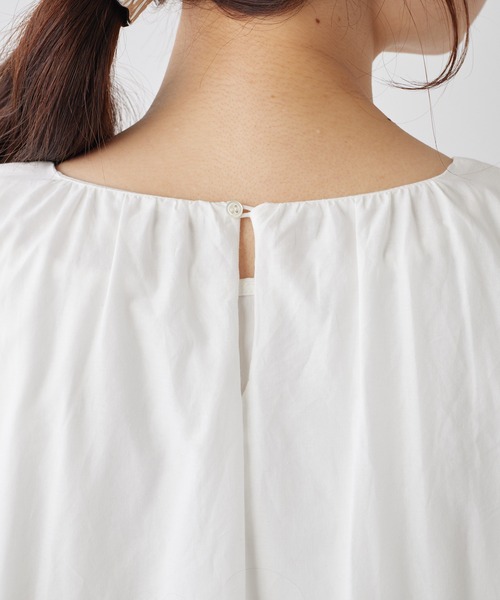 PUAL CE CIN（ピュアルセシン）の「バルーン袖ワンピース（ワンピース・レディース・ベージュ/チャコール/オフホワイト・FREE）」の11枚目の写真