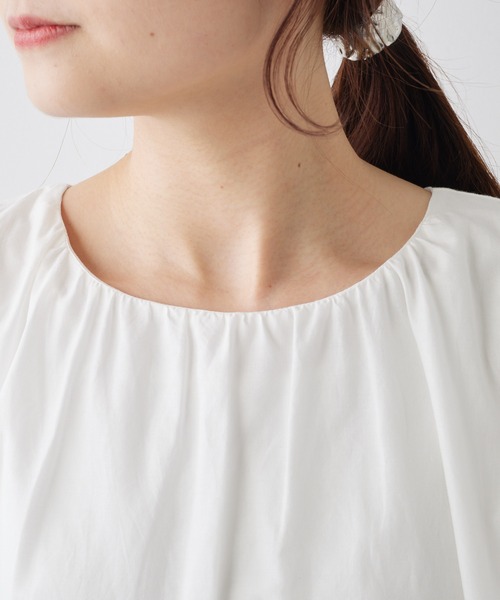 PUAL CE CIN（ピュアルセシン）の「バルーン袖ワンピース（ワンピース・レディース・ベージュ/チャコール/オフホワイト・FREE）」の13枚目の写真