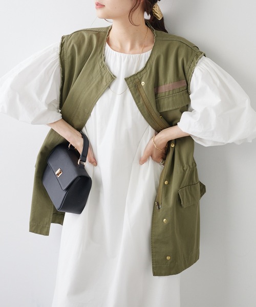 PUAL CE CIN（ピュアルセシン）の「バルーン袖ワンピース（ワンピース・レディース・ベージュ/チャコール/オフホワイト・FREE）」の16枚目の写真