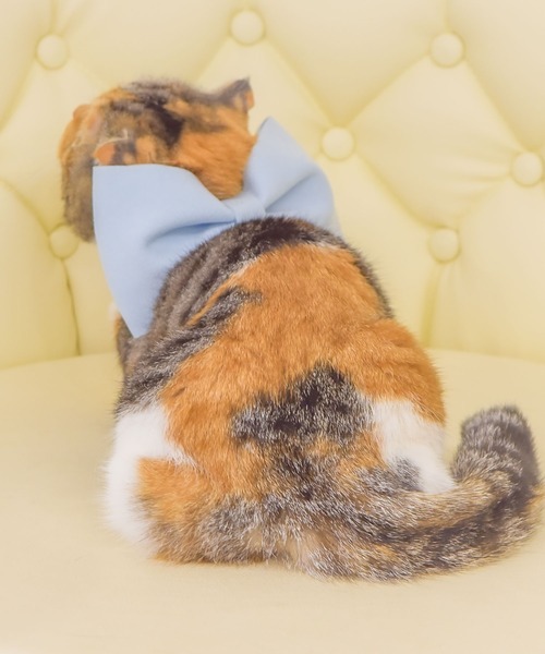 ONEKOSAMA OINUSAMA(オネコサマ)の「ビッグリボン カラー 首輪(リード/ハーネス/首輪・メンズ・ライトブルー/ピンク・M/S)」の5枚目の写真