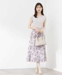 PROPORTION BODY DRESSING | ニットドッキングラインフラワーワンピース / 1213240601(ワンピース)