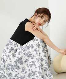 PROPORTION BODY DRESSING | ニットドッキングラインフラワーワンピース / 1213240601(ワンピース)