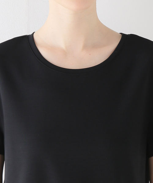 La TOTALITE（ラトータリテ）の「ペプラムプルオーバー5分丈（Tシャツ/カットソー・レディース・ブラック/ホワイト・FREE）」の15枚目の写真