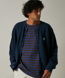 MOSS STITCH CREW CARDIGAN / 鹿の子クルーネックカーディガン