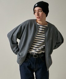 MOSS STITCH CREW CARDIGAN / 鹿の子クルーネックカーディガン