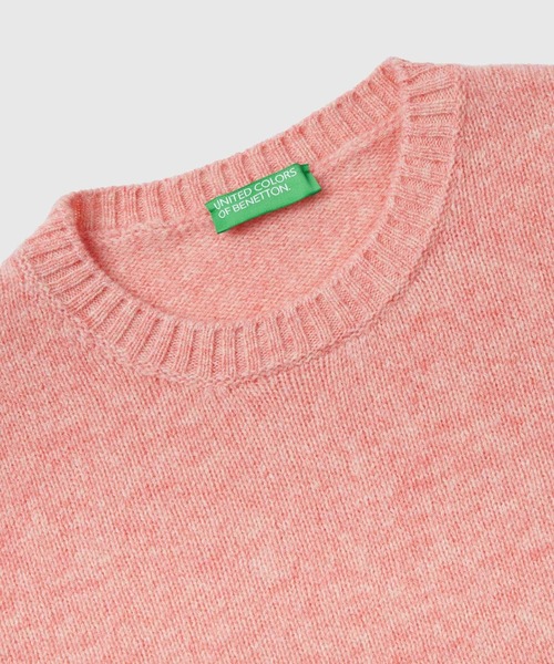 ユナイテッド カラーズ オブ ベネトン UNITED COLORS OF BENETTON. ヴァージンウール100％ラウンドネックニット・セーター ユナイテッド カラーズ オブ ベネトン UNITED COLORS OF