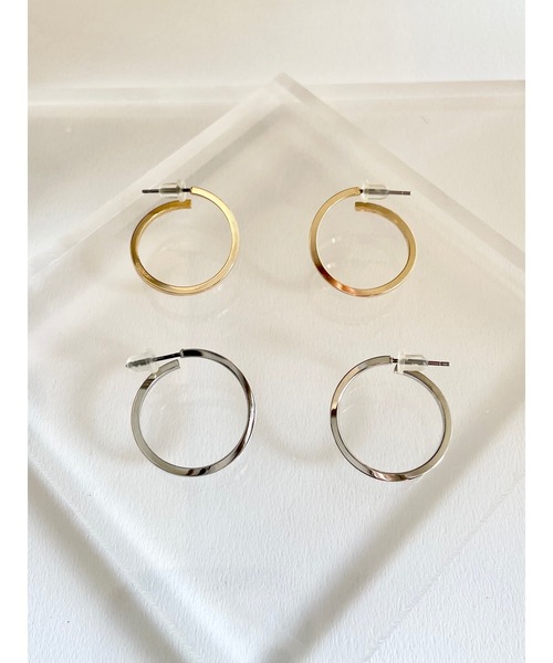 CERCA(チェルカ)の「『NoY.ノイ』金属アレルギー対応/ シンプルピアス/ゴールド/シルバー(ピアス(両耳用)・レディース・B/G/F/A/D/C/E/H・FREE)」の12枚目の写真