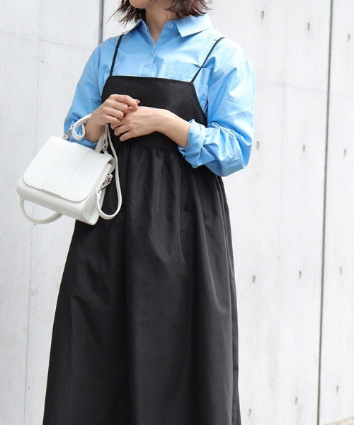 Pierrot(ピエロ)の「ギャザーキャミワンピース(ワンピース・レディース・モカ/ブラック・M)」の7枚目の写真