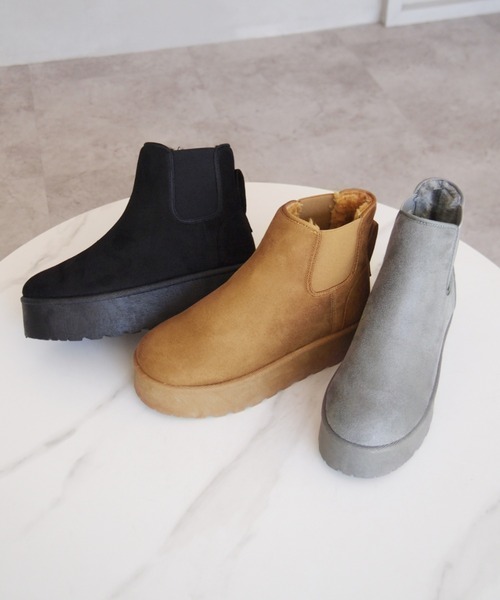 VIVIAN（ヴィヴィアン）の「厚底ムートンブーツ（ブーツ・レディース・ブラック系その他3/グレー系その他3/イエロー系その他6/ベージュ系その他3・L/S/LL/M）」の5枚目の写真