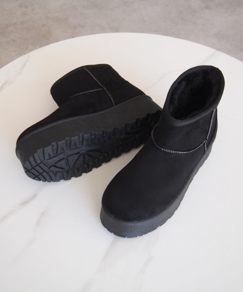 VIVIAN（ヴィヴィアン）の「厚底ムートンブーツ（ブーツ・レディース・ブラック系その他3/グレー系その他3/イエロー系その他6/ベージュ系その他3・L/S/LL/M）」の7枚目の写真