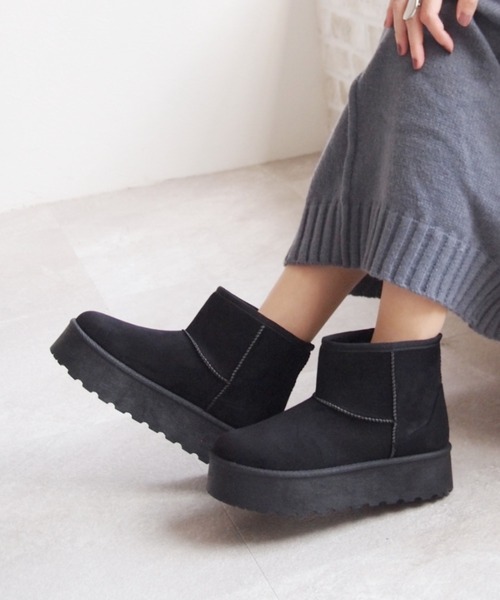 VIVIAN（ヴィヴィアン）の「厚底ムートンブーツ（ブーツ・レディース・ブラック系その他3/グレー系その他3/イエロー系その他6/ベージュ系その他3・L/S/LL/M）」の11枚目の写真