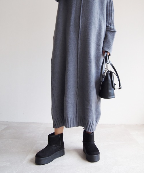 VIVIAN（ヴィヴィアン）の「厚底ムートンブーツ（ブーツ・レディース・ブラック系その他3/グレー系その他3/イエロー系その他6/ベージュ系その他3・L/S/LL/M）」の12枚目の写真