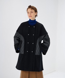 LANVIN en Bleu | メルトンコンビキルティングコート(ダウンジャケット/コート)