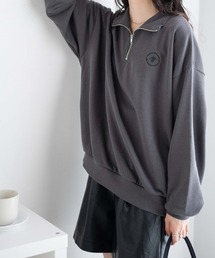 WEGO/ハーフジップBIGスウェット
