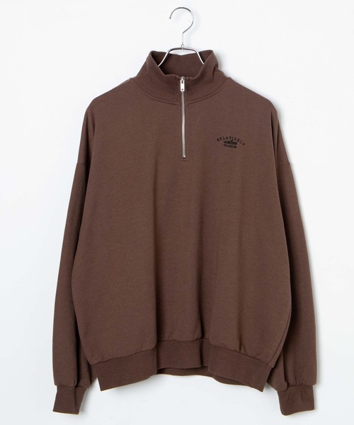 WEGO（ウィゴー）の「WEGO/ハーフジップBIGスウェット（スウェット・レディース・杢グレー/ピンク/ブラウン/オフホワイト/スミクロ/その他1/その他2/その他3/ブラック/その他4/ブルー/その他5・FREE）」の13枚目の写真