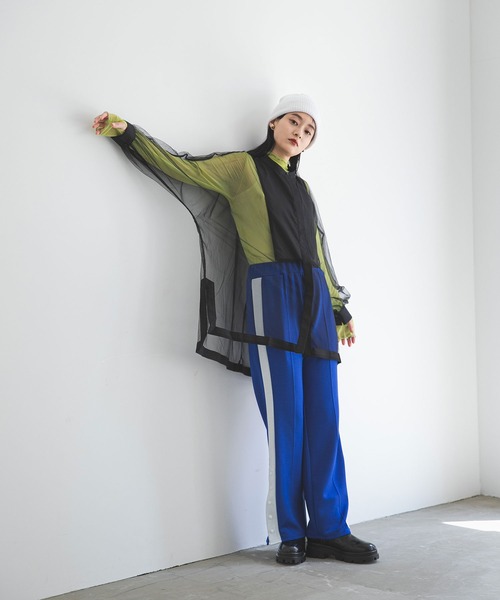 bohmal（ボマール）の「指ぬき配色メローシアータートル（Tシャツ/カットソー・レディース・ライム/ブラック/アイボリー・FREE）」の9枚目の写真