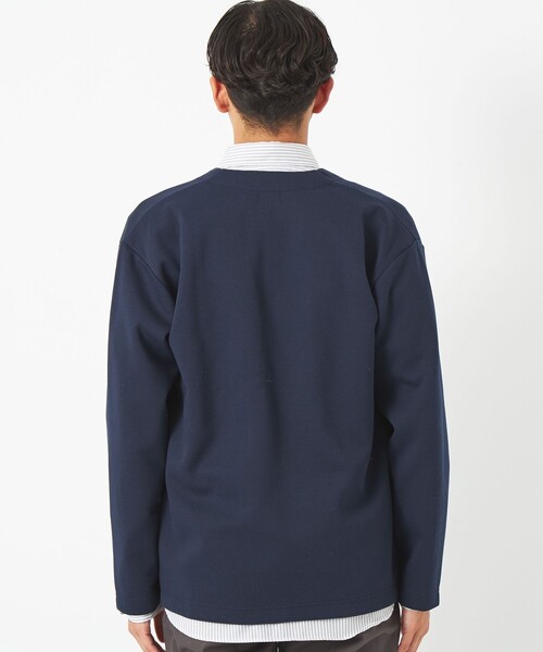 green label relaxing（グリーンレーベルリラクシング）の「Clean ダブルフェイス イージーカーディガン（カーディガン/ボレロ・メンズ・ピンク/ネイビー/グレー・L/S/M/XL）」の12枚目の写真