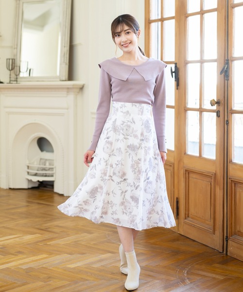 セール】□2023秋冬新作□ビッグ衿ベルスリーブニット/MM338312