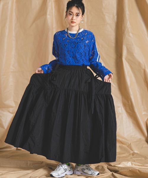 bohmal（ボマール）の「【2024AW】スリーブラインレースロンT（Tシャツ/カットソー・レディース・ブラック/ホワイト/ブルー・FREE）」の14枚目の写真