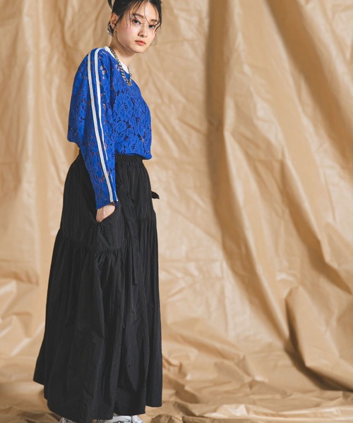 bohmal（ボマール）の「【2024AW】スリーブラインレースロンT（Tシャツ/カットソー・レディース・ブラック/ホワイト/ブルー・FREE）」の16枚目の写真