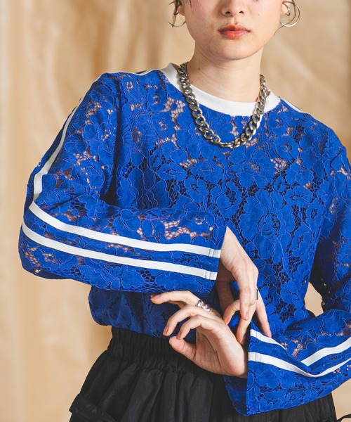 チョポヴァロウェナ　2024SS　メッシュロングTシャツ　ブラウス　アニマル柄 チョポヴァロウェナ 2024SS メッシュロングTシャツ ブラウス