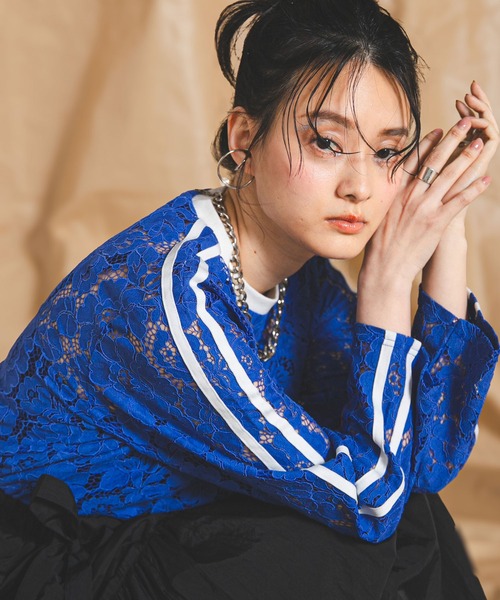 bohmal（ボマール）の「【2024AW】スリーブラインレースロンT（Tシャツ/カットソー・レディース・ブラック/ホワイト/ブルー・FREE）」の17枚目の写真