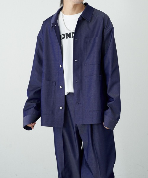 COLONY 2139（コロニートゥーワンスリーナイン）の「テックデニムカバーオール（カバーオール・メンズ・ブラック/ネイビー・MEDIUM/LARGE）」の7枚目の写真