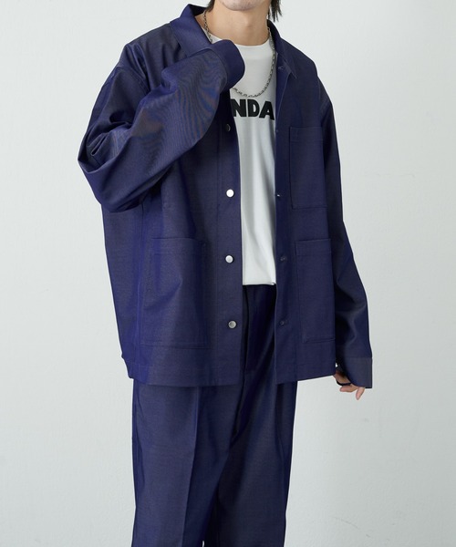 COLONY 2139（コロニートゥーワンスリーナイン）の「テックデニムカバーオール（カバーオール・メンズ・ブラック/ネイビー・MEDIUM/LARGE）」の8枚目の写真