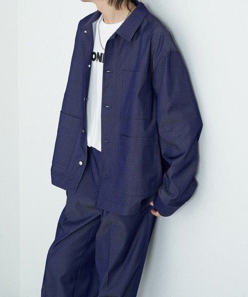 COLONY 2139（コロニートゥーワンスリーナイン）の「テックデニムカバーオール（カバーオール・メンズ・ブラック/ネイビー・MEDIUM/LARGE）」の9枚目の写真