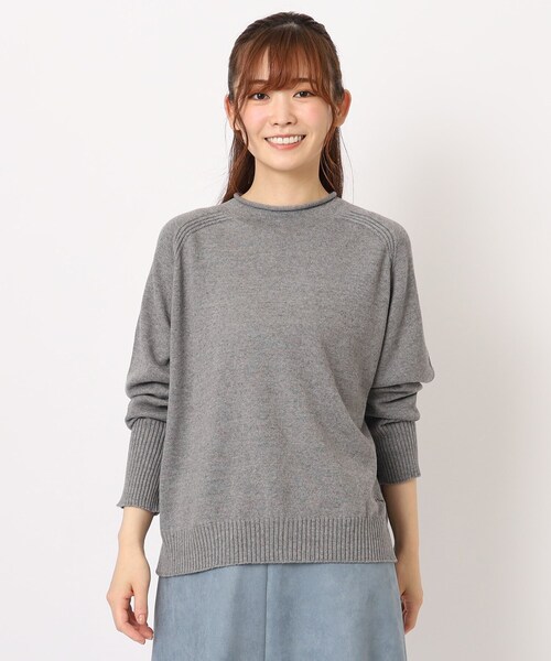 LAURA ASHLEY(ローラアシュレイ)の「【カラー追加/コットンカシミヤ/日本製/ワンマイルウエア】ニットプルオーバー(ニット/セーター・レディース・アイボリー/グレー/ブルー/グリーン/ダークグレー/ブルー系その他・38)」の3枚目の写真