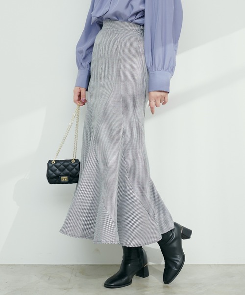 natural couture(ナチュラルクチュール)の「エスカルゴマーメイドスカート(スカート・レディース・その他1/その他2/グレー/ブラック系その他・FREE)」の1枚目の写真
