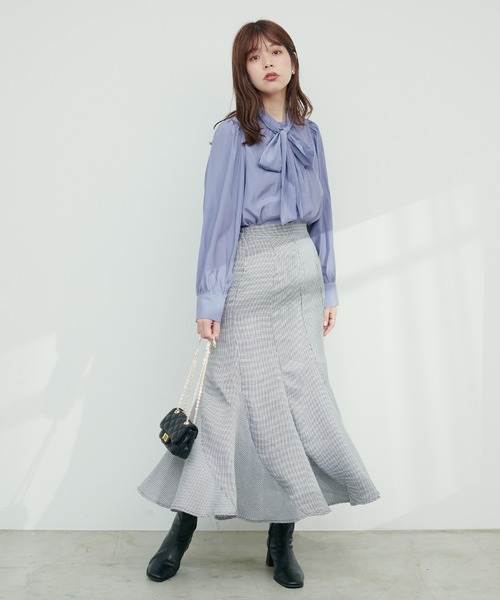 natural couture(ナチュラルクチュール)の「エスカルゴマーメイドスカート(スカート・レディース・その他1/その他2/グレー/ブラック系その他・FREE)」の17枚目の写真