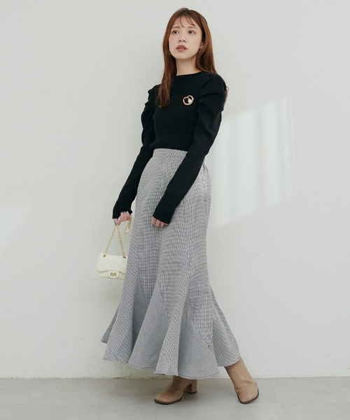 natural couture(ナチュラルクチュール)の「エスカルゴマーメイドスカート(スカート・レディース・その他1/その他2/グレー/ブラック系その他・FREE)」の22枚目の写真