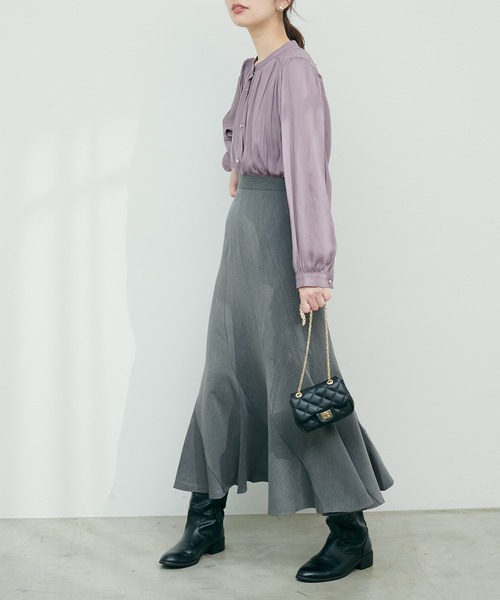 natural couture(ナチュラルクチュール)の「エスカルゴマーメイドスカート(スカート・レディース・その他1/その他2/グレー/ブラック系その他・FREE)」の14枚目の写真