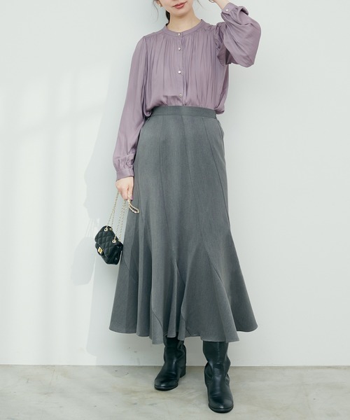 natural couture(ナチュラルクチュール)の「エスカルゴマーメイドスカート(スカート・レディース・その他1/その他2/グレー/ブラック系その他・FREE)」の13枚目の写真