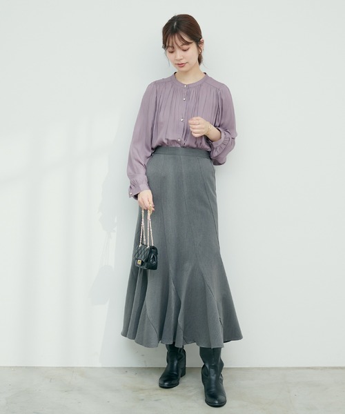natural couture(ナチュラルクチュール)の「エスカルゴマーメイドスカート(スカート・レディース・その他1/その他2/グレー/ブラック系その他・FREE)」の15枚目の写真