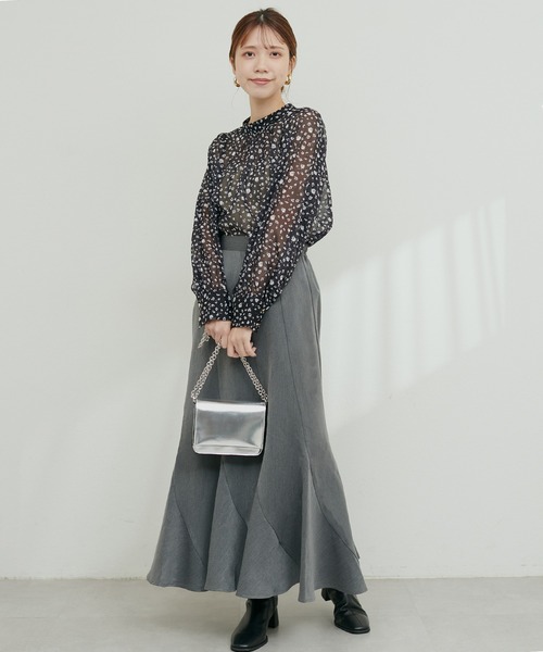 natural couture(ナチュラルクチュール)の「エスカルゴマーメイドスカート(スカート・レディース・その他1/その他2/グレー/ブラック系その他・FREE)」の12枚目の写真