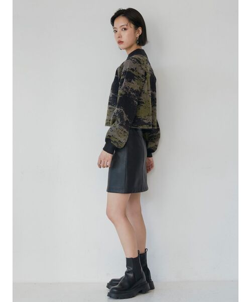 MURUA（ムルーア）の「ジャガードボトルネックニット【WEB限定】（ニット/セーター・レディース・ホワイト/ブラック/ネイビー・FREE）」の10枚目の写真