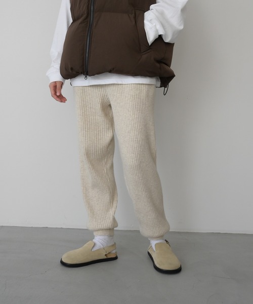 CANAL JEAN（キャナルジーン）の「arc　リブニットジョガーパンツ（その他パンツ・レディース・ベージュ/チャコールグレー・ONE SIZE）」の19枚目の写真