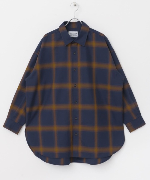 FORK&SPOON（フォークアンドスプーン）の「FORK&SPOON　TRチェックロングシャツ（シャツ/ブラウス・レディース・ネイビー/グレー系その他・1）」の22枚目の写真