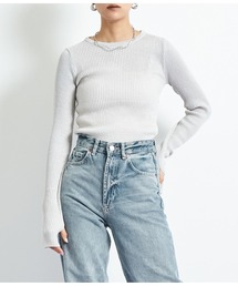 Settimissimo | ラメ混クルーネックプルオーバー(ニット/セーター)