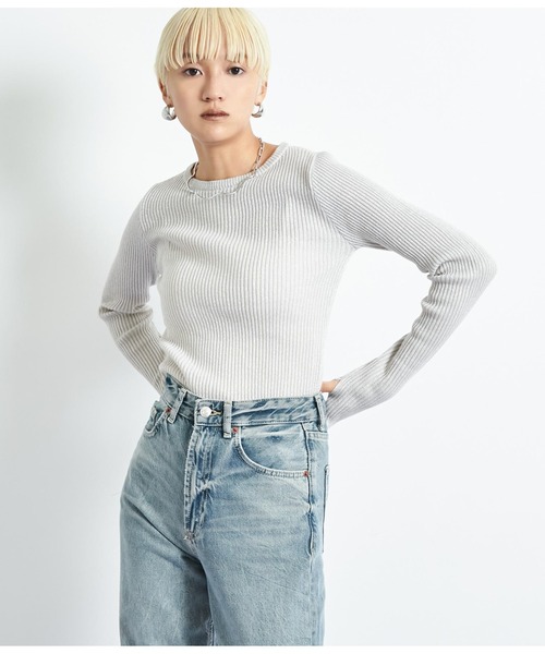 Settimissimo(セッティミッシモ)の「ラメ混クルーネックプルオーバー(ニット/セーター・レディース・ブラック/ブルー/アイボリー・FREE)」の9枚目の写真