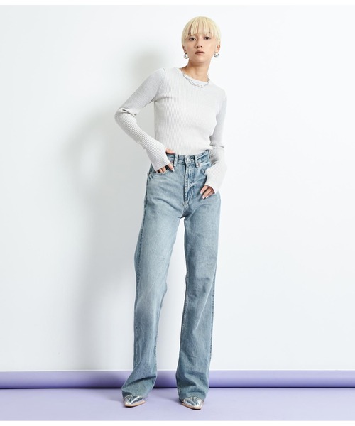 Settimissimo(セッティミッシモ)の「ラメ混クルーネックプルオーバー(ニット/セーター・レディース・ブラック/ブルー/アイボリー・FREE)」の10枚目の写真